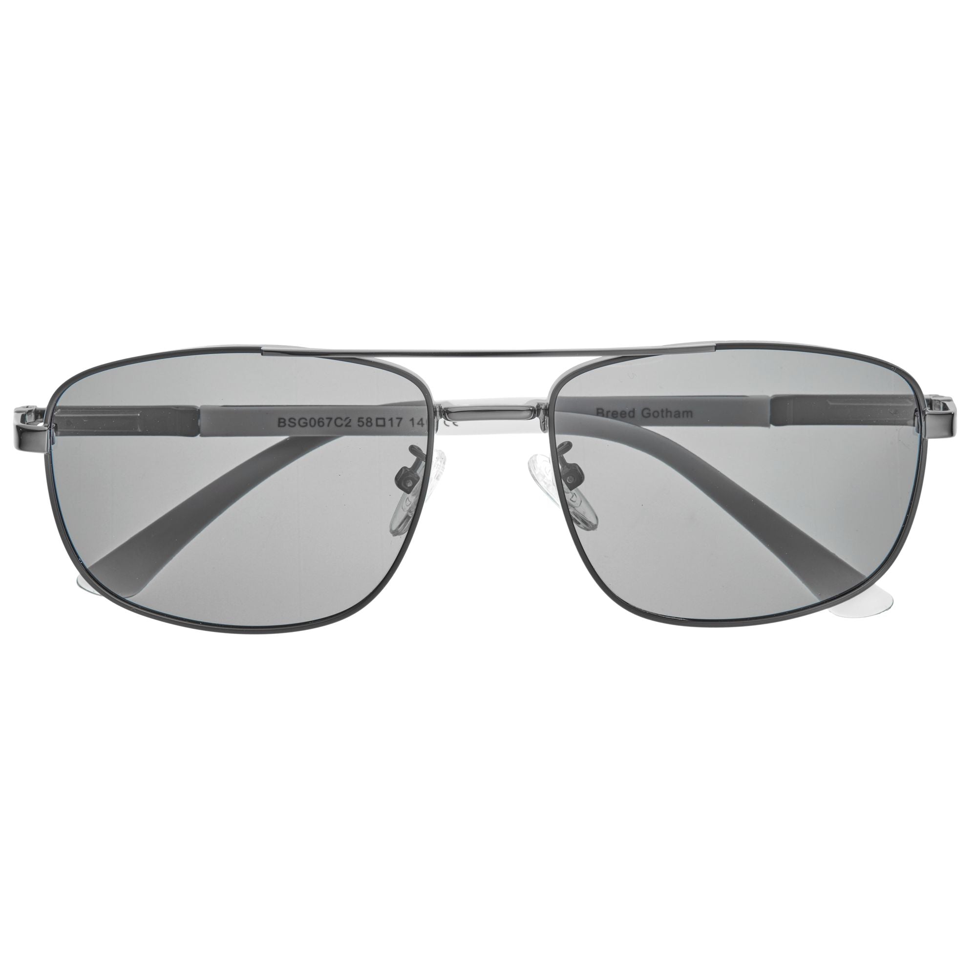 Breed Gotham Polarized Sunglasses - Silver/Black - BSG067C2