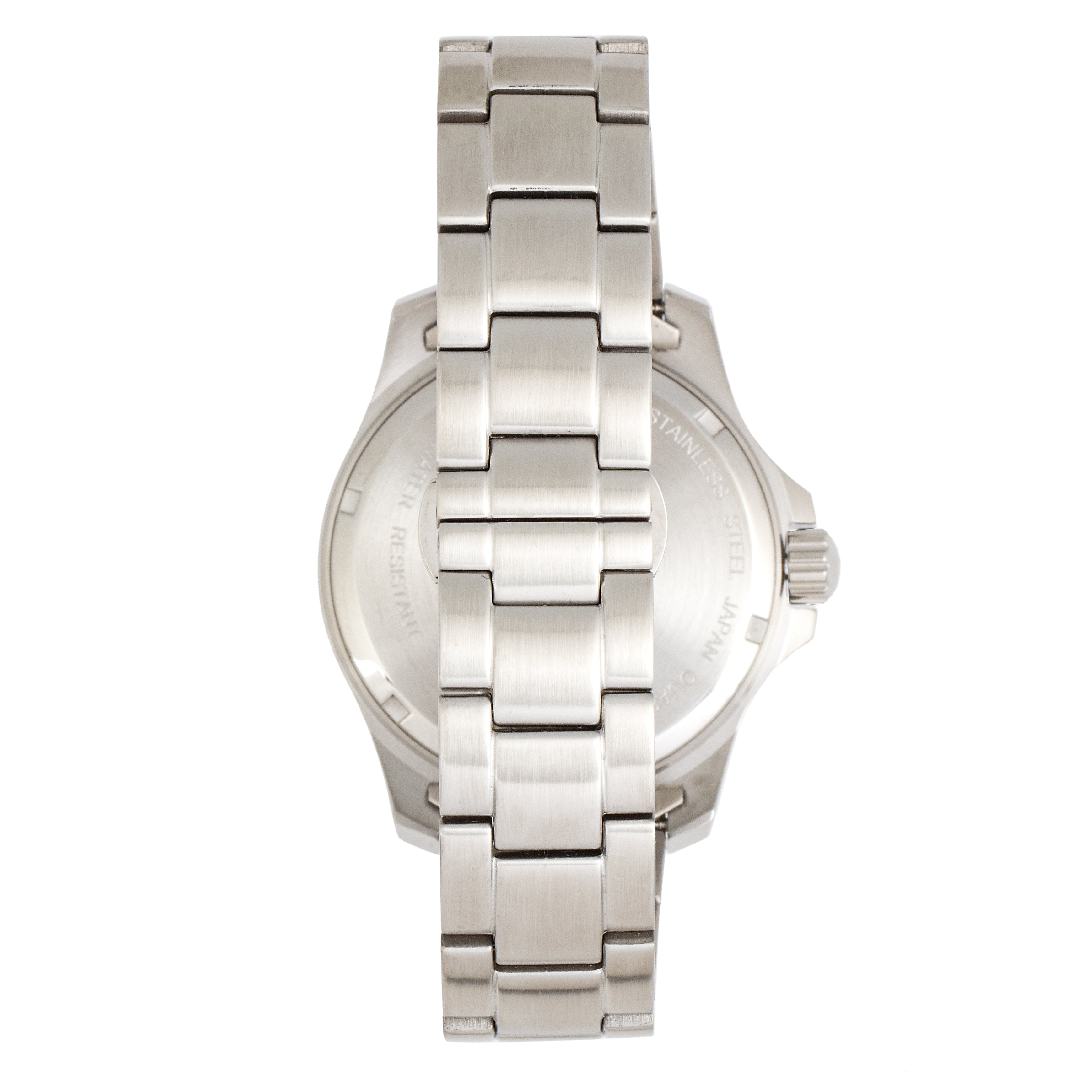 Elevon Aviator Bracelet Watch w/Date - Silver/White/Brown - ELE120-7