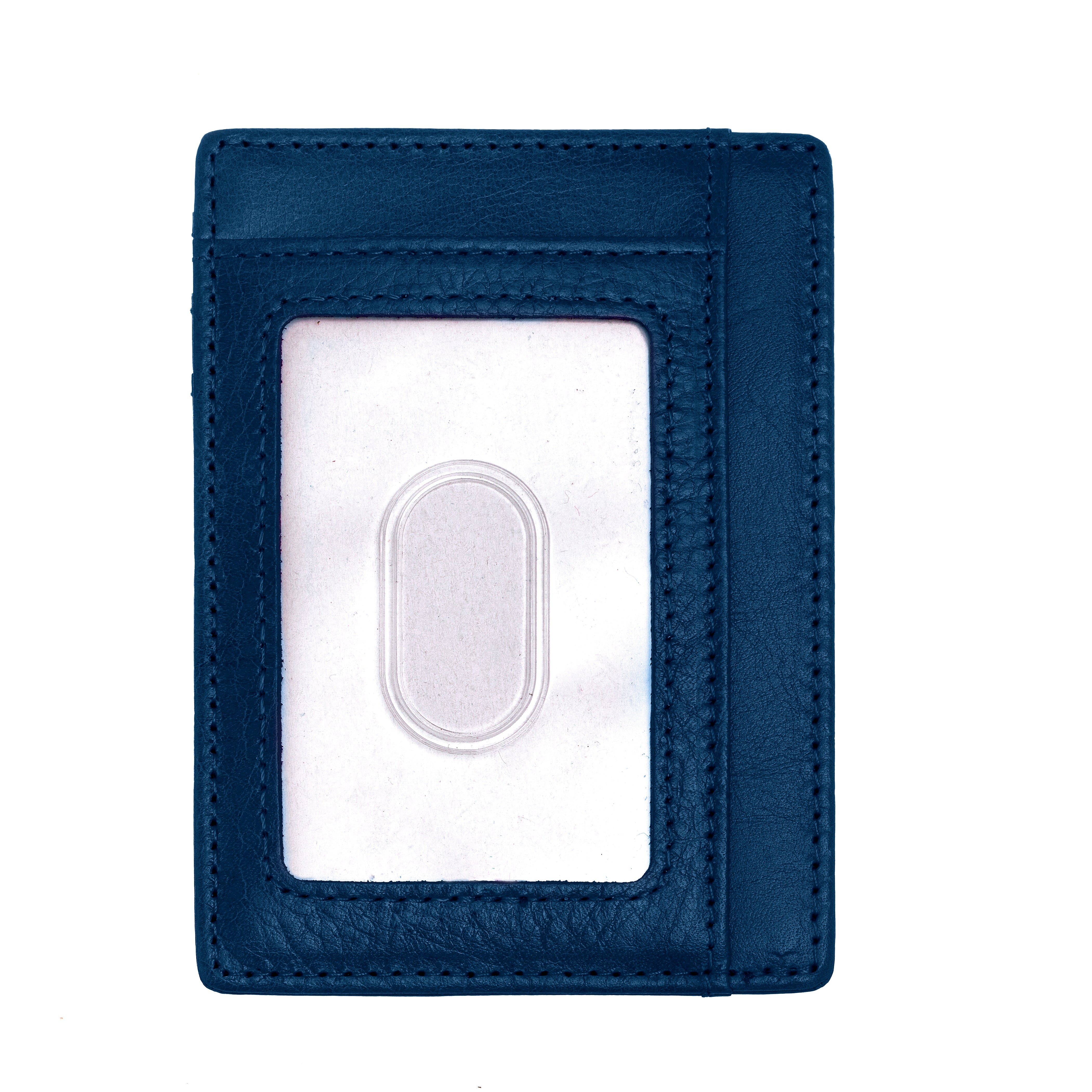 Breed Chase Genuine Leather Front Pocket Wallet - Navy - BRDWALL003-BLU