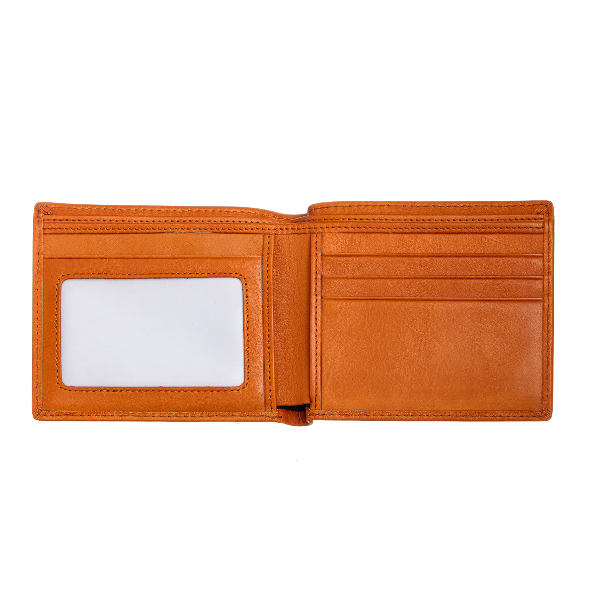 Breed Locke Genuine Leather Bi-Fold Wallet - Orange - BRDWALL001-ORG