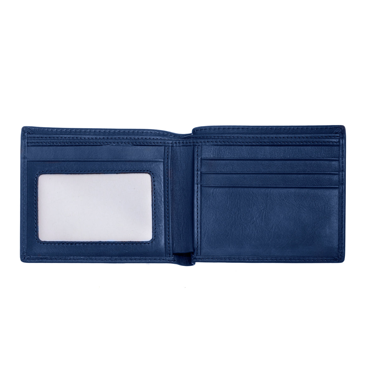 Breed Locke Genuine Leather Bi-Fold Wallet - Navy - BRDWALL001-BLU