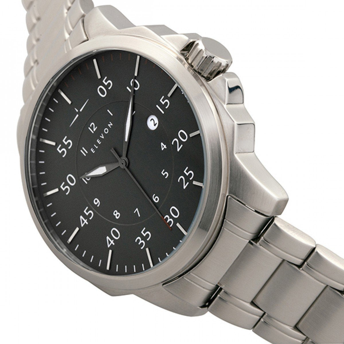 Elevon Hughes Bracelet Watch w/ Date - Silver/Grey - ELE100-6