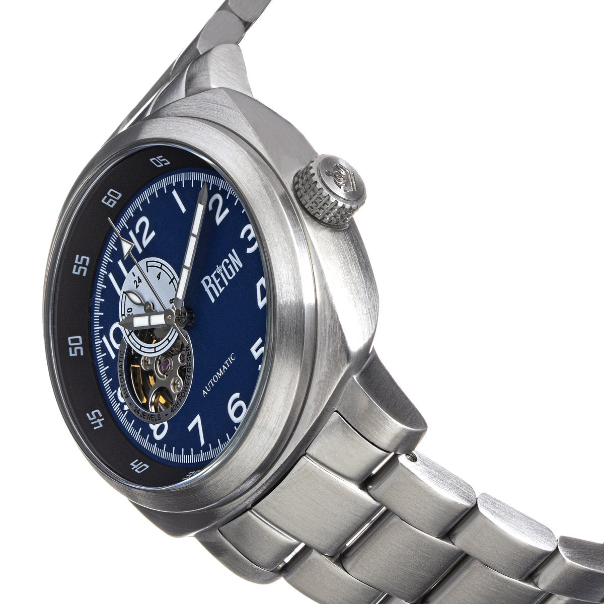 Reign Impaler Semi-Skeleton Bracelet Watch - Blue/Silver - REIRN6110