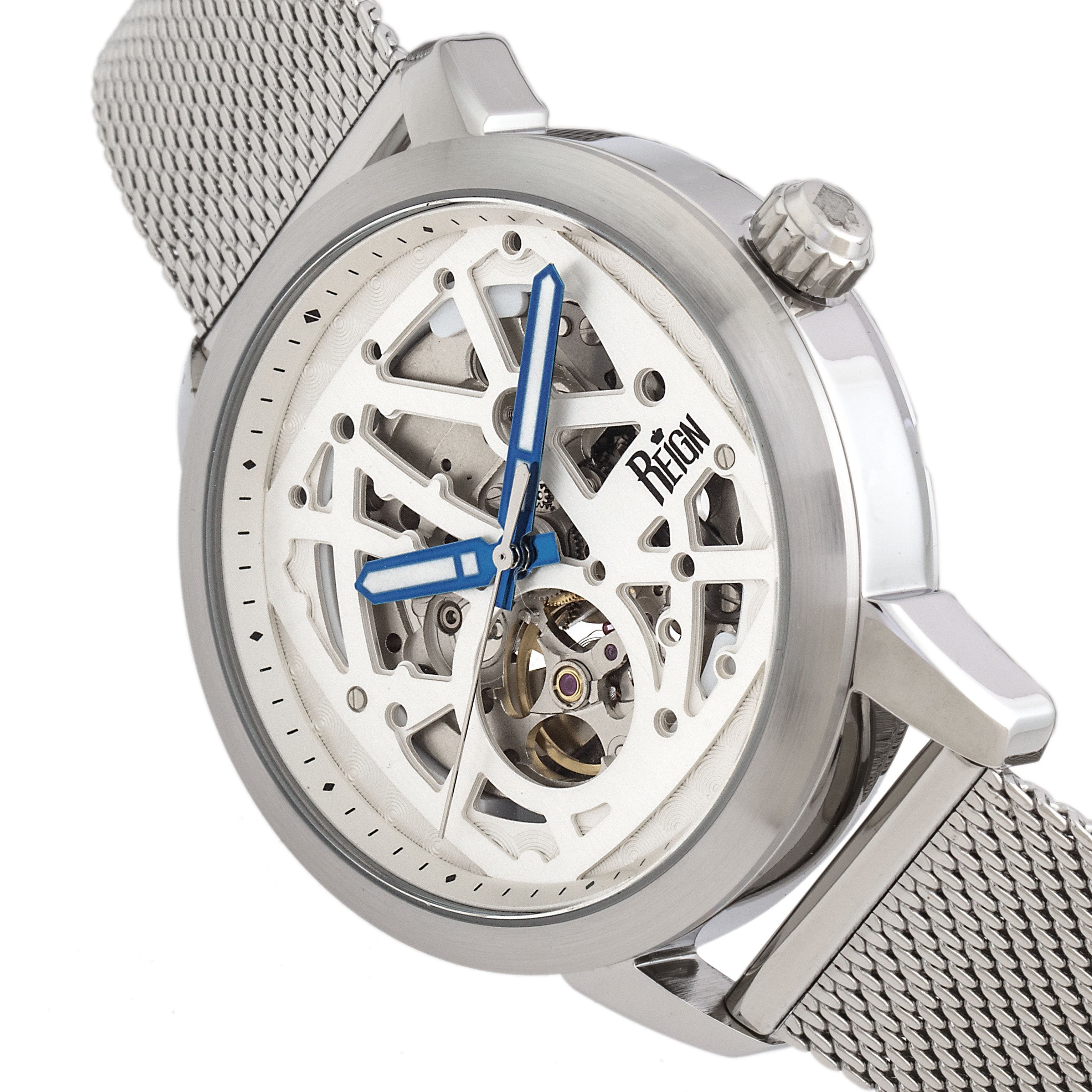 Reign Rudolf Automatic Skeleton Bracelet Watch - Silver - REIRN5901