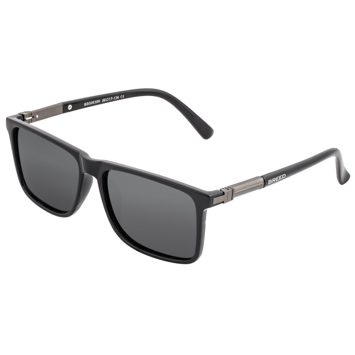 Breed Caelum Polarized Sunglasses - Black/Black - BSG063BK