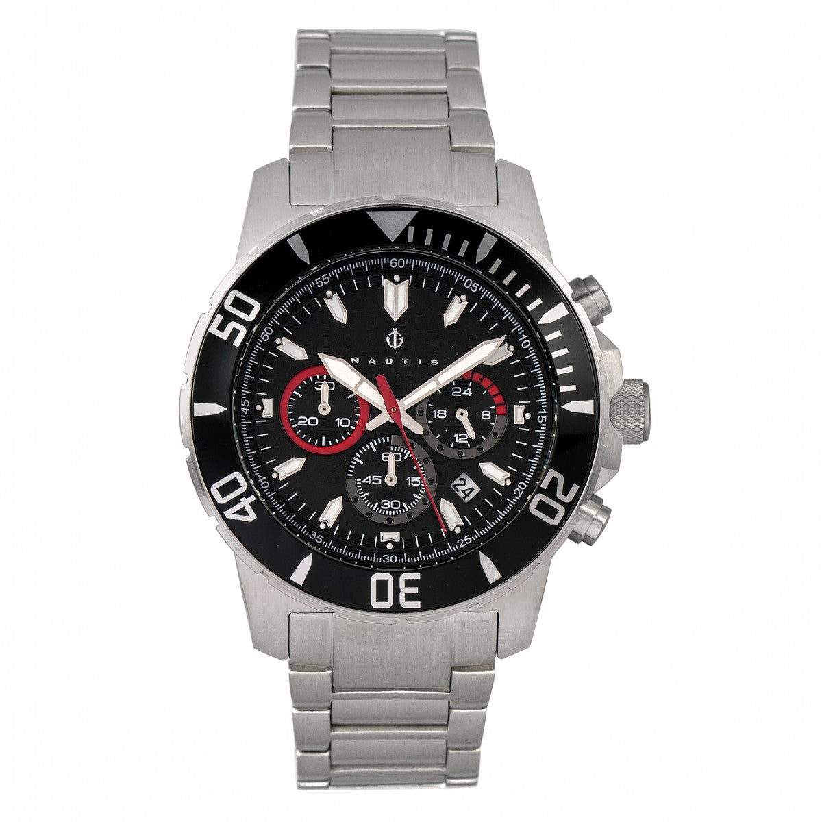 Nautis Dive Chrono 500 Chronograph Bracelet Watch - Black - 17065-B