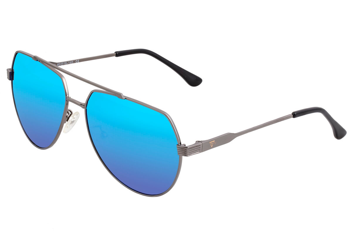 Sixty One Costa Polarized Sunglasses - Gunmetal/Blue - SIXS111BL