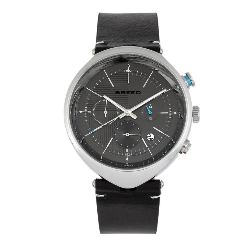 Breed Tempest Chronograph Leather-Band Watch w/Date